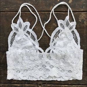 Free people bralette white adella small NWT